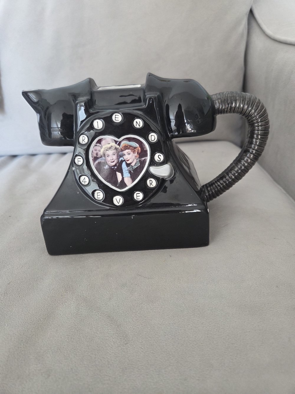 Black Retro Ceramic Telephone Decor - I Love Lucy 1950s